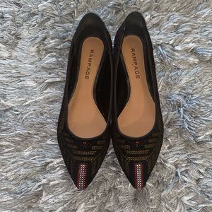 Rampage women’s flats black with stitching size 9